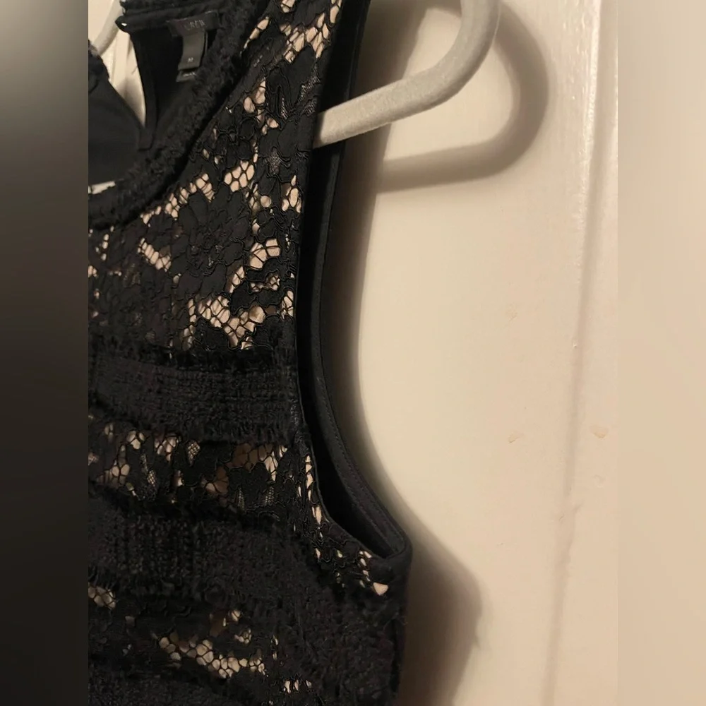 J. Crew NWOT Black Lace Sleeveless Blouse - Picture 8 of 16